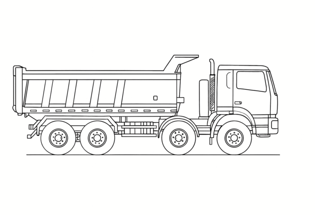 Camion benne 12 roues Camion benne 12 roues