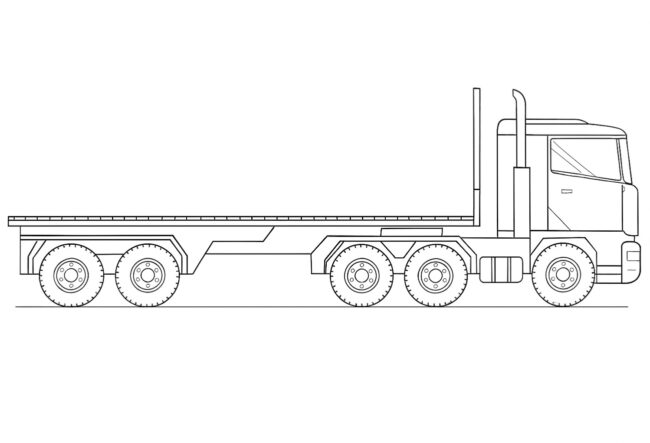 Semi remoque plateau Semi remoque plateau